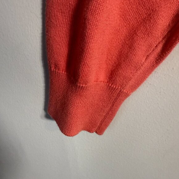 Brooks Brothers Pima Cotton V-Neck Knit Sweater Mens Large Orange Preppy Classic - Picture 7 of 10